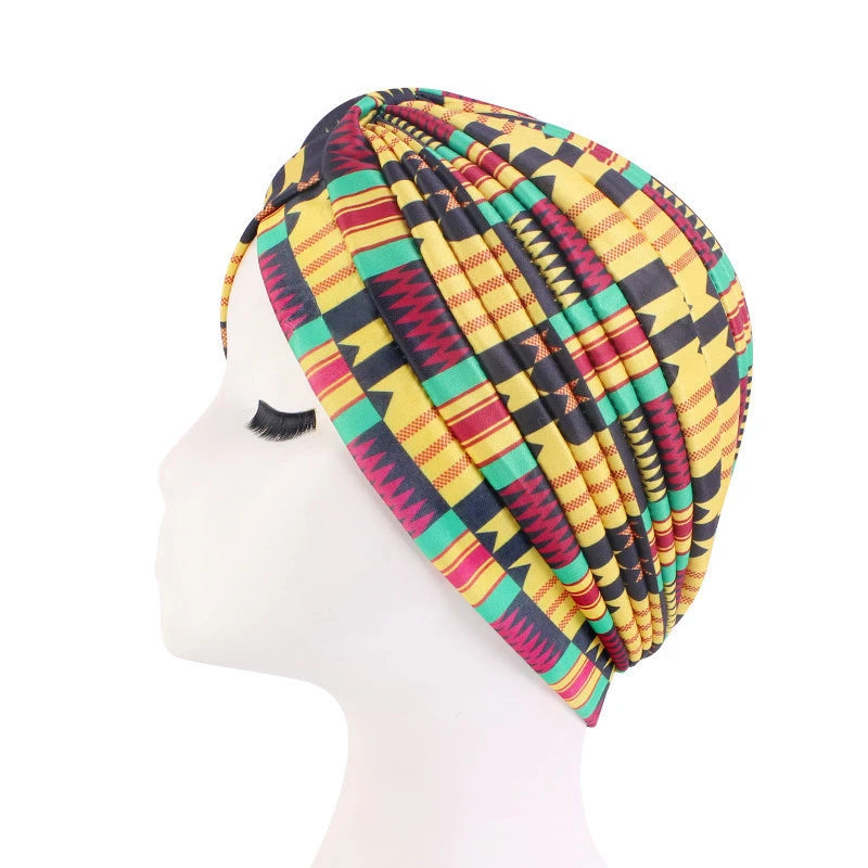Turban Africain doux extensible pour femmes