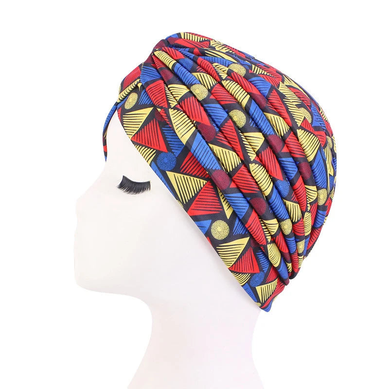 Turban Africain doux extensible pour femmes