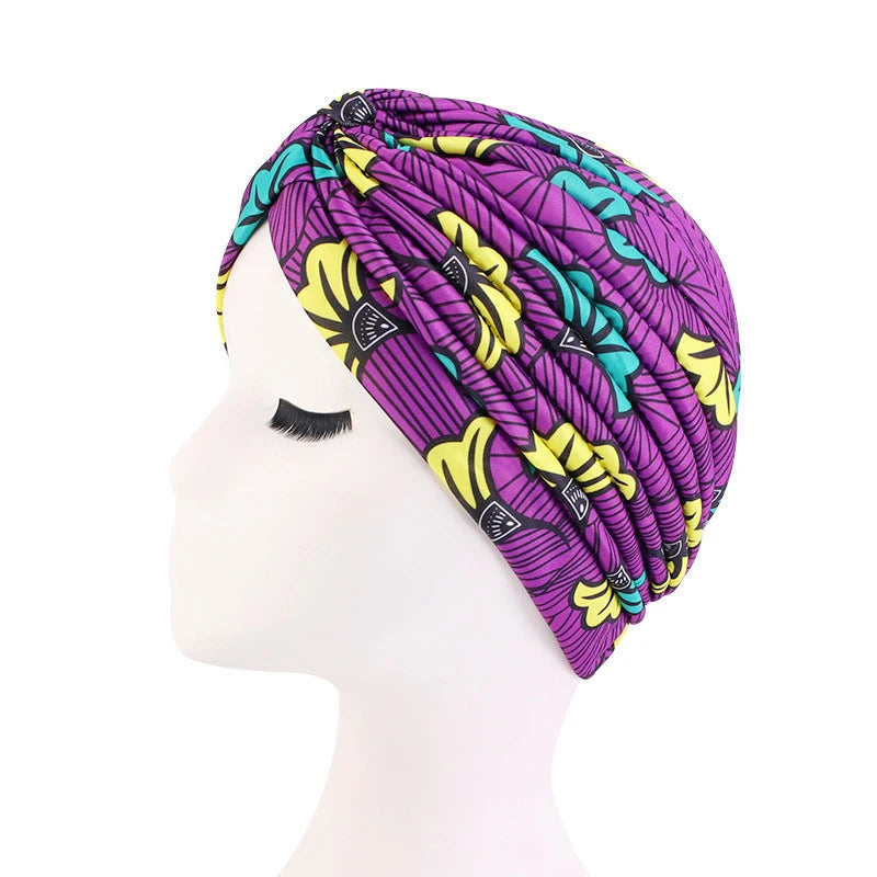 Turban Africain doux extensible pour femmes