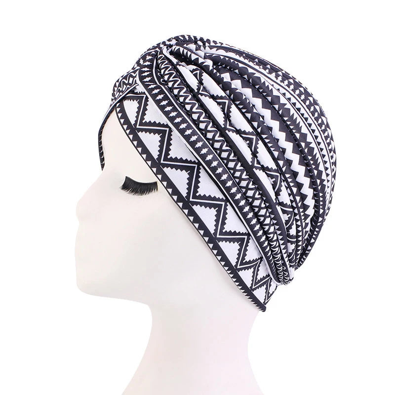 Turban Africain doux extensible pour femmes