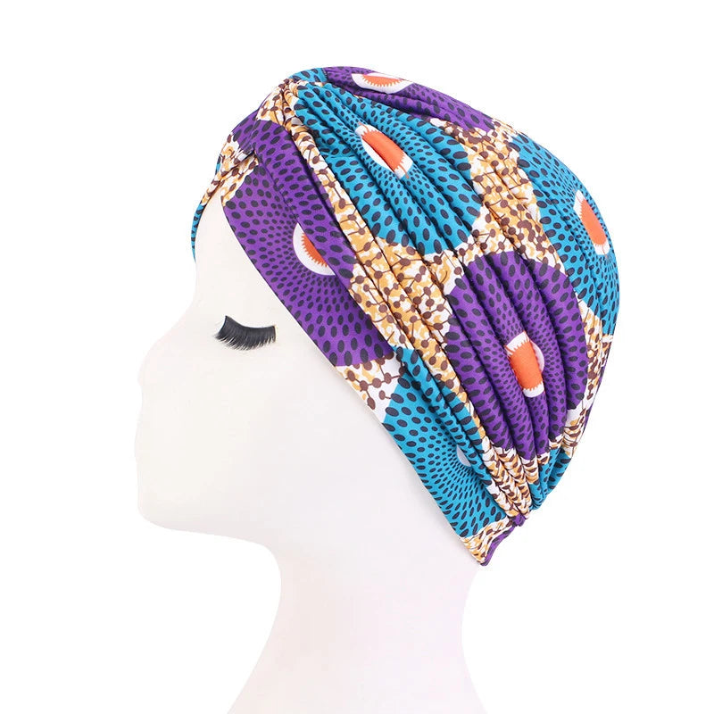 Turban Africain doux extensible pour femmes