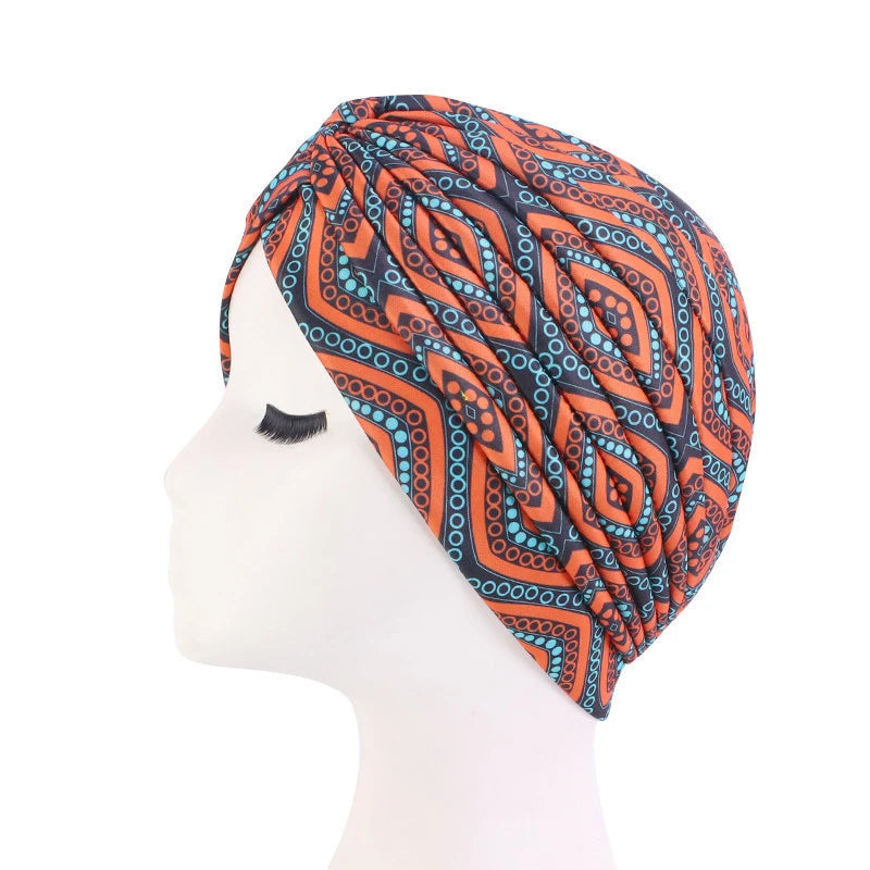 Turban Africain doux extensible pour femmes