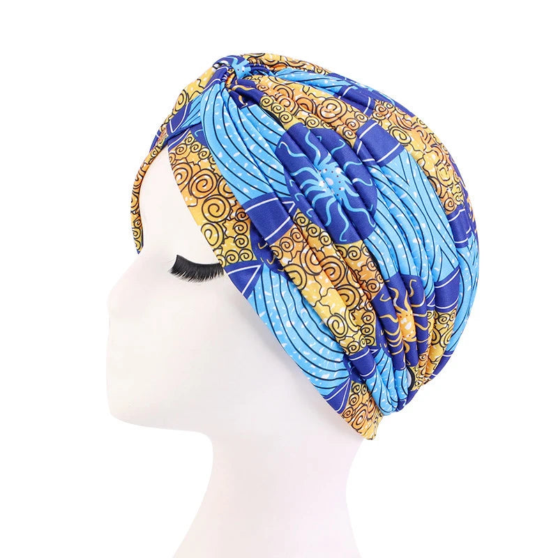 Turban Africain doux extensible pour femmes