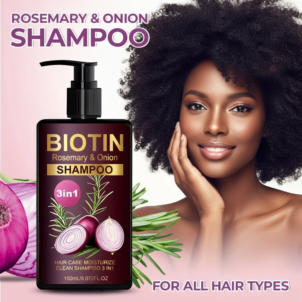 Shampoing Fortifiant 3-en-1 Biotine & Romarin