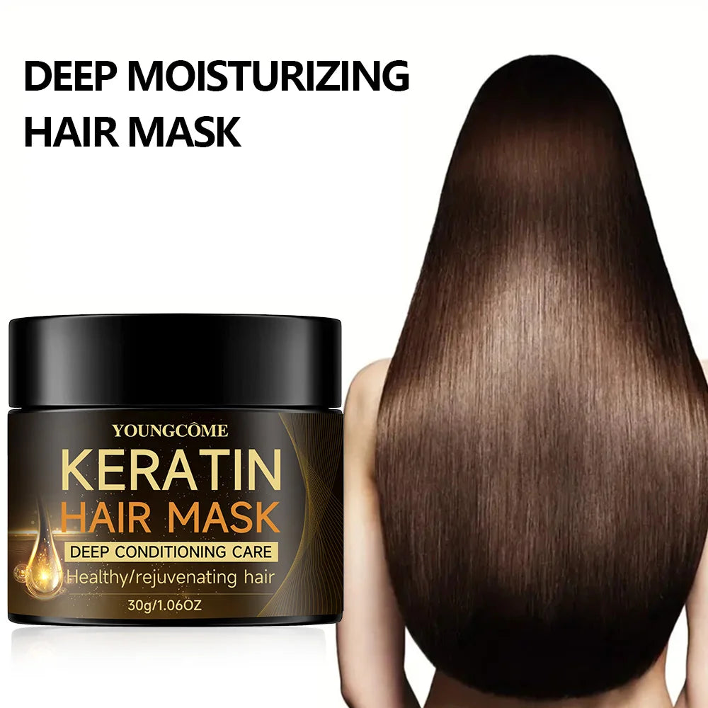 Masque Capillaire Kératine – Soin Anti-Frisottis Cheveux Abîmés