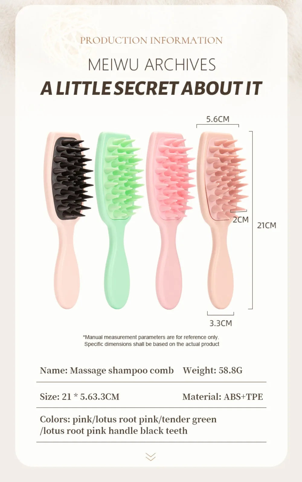 Silicone Shampoo Brush Scalp Massage Brush Hair Washing Comb Long Handle Head Massager Bath Exfoliating Body Scrubber Hair Care