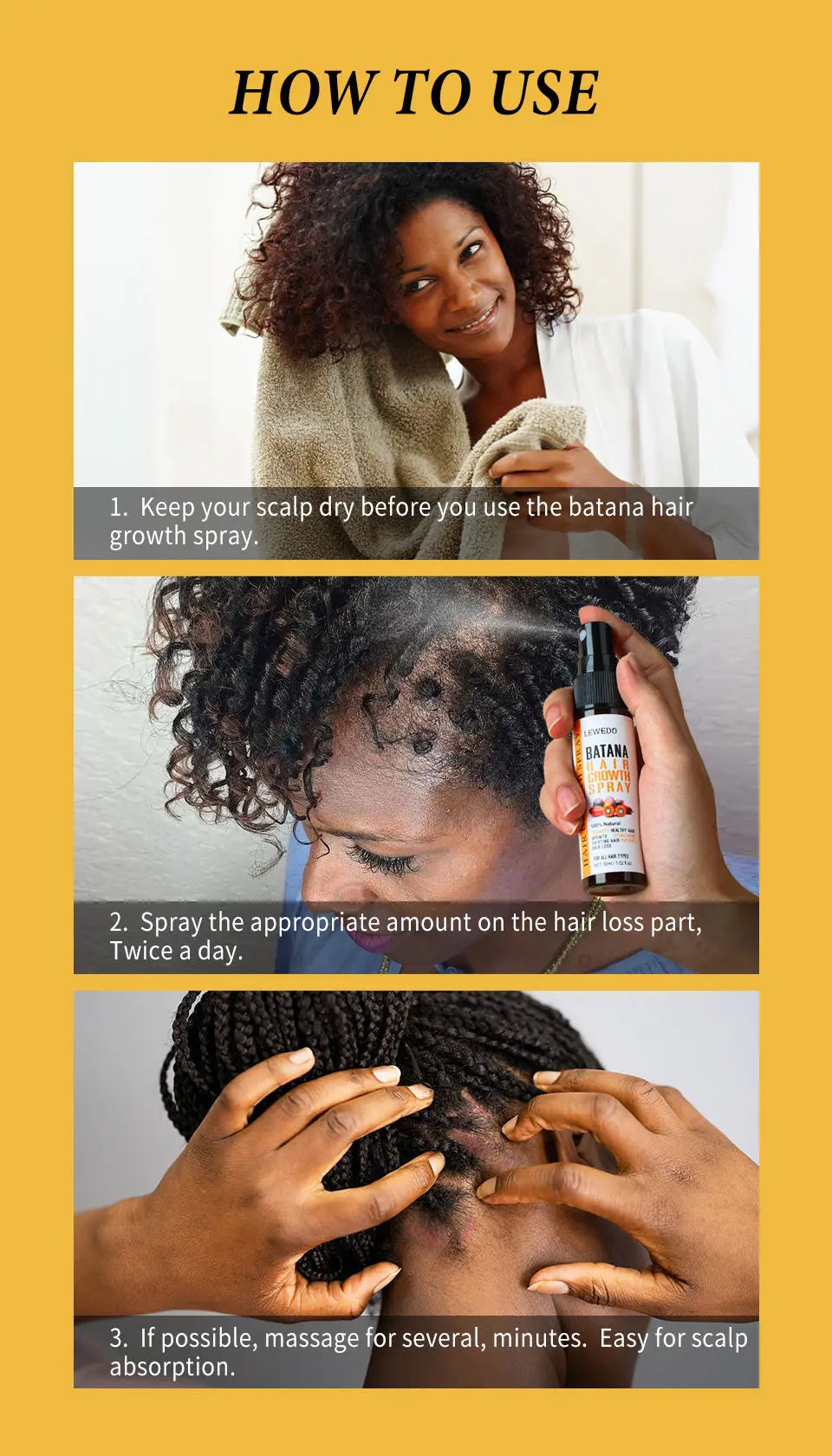 Huile Croissance Cheveux – Réduit la chute, renforce les cheveux.