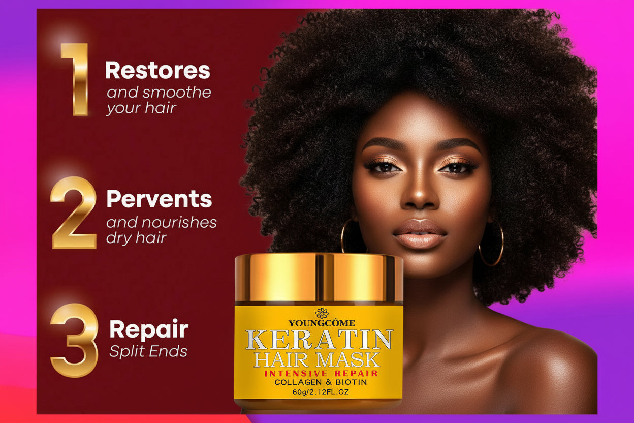 Masque Soin Intense – Biotine & Kératine pour Cheveux Secs & Abîmés