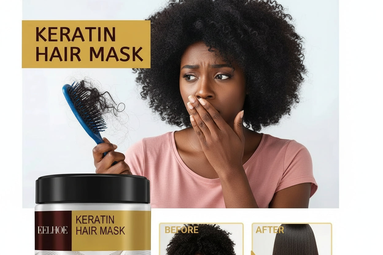 Masque anti-casse Intense à la Kératine, huile d'argan, noix de coco