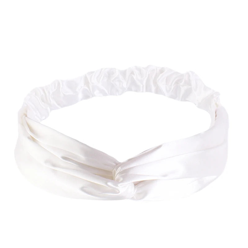 Silky Satin Twist Turban Headband For Women Washing Head Wrap Headwrap Makeup Sport Yoga Head Band Girls Hair Accessories