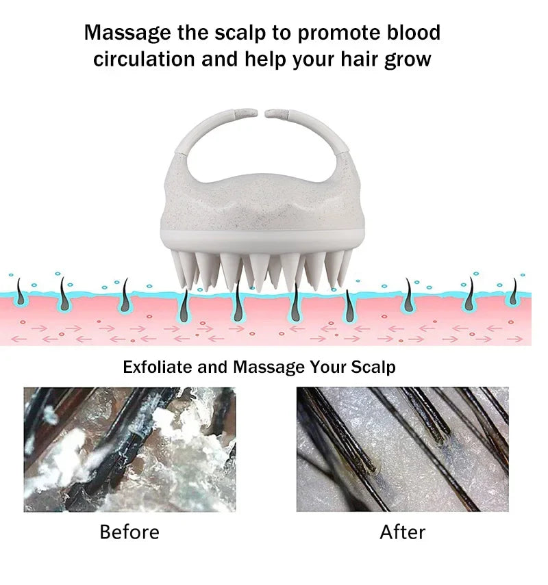 Brosse Cuir Chevelu stimule le cuir chevelu et favorise la pousse