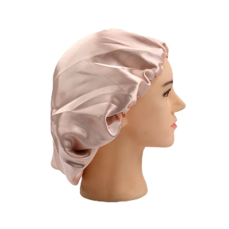 Bonnet Satin Double Couche – Protection Nuit Cheveux Naturels