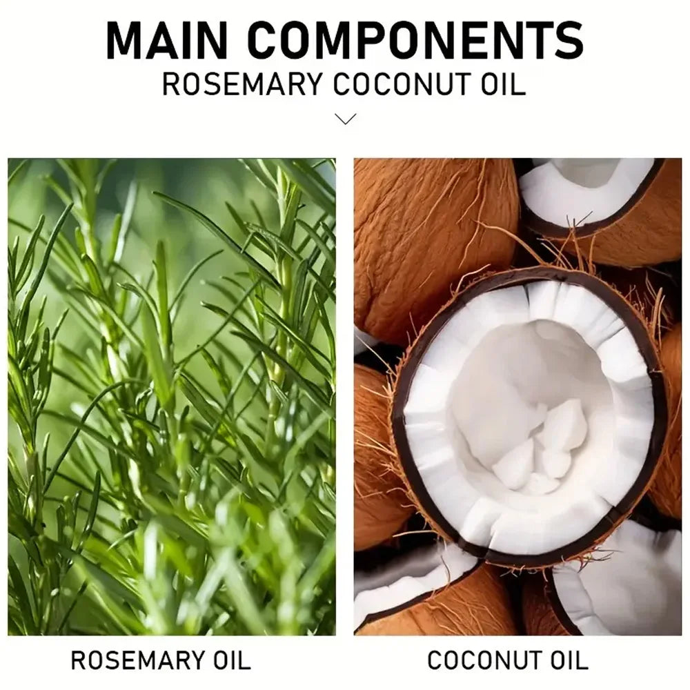 Huile Essentielle Romarin & Noix de Coco – Croissance & Cuir Chevelu