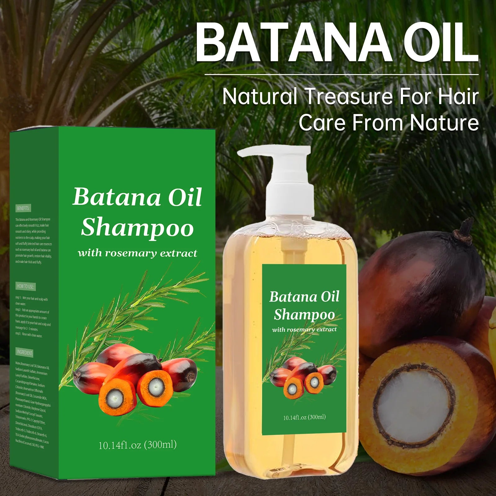 Shampoing Fortifiant Royal : Batana, Romarin & Anti-Frizz