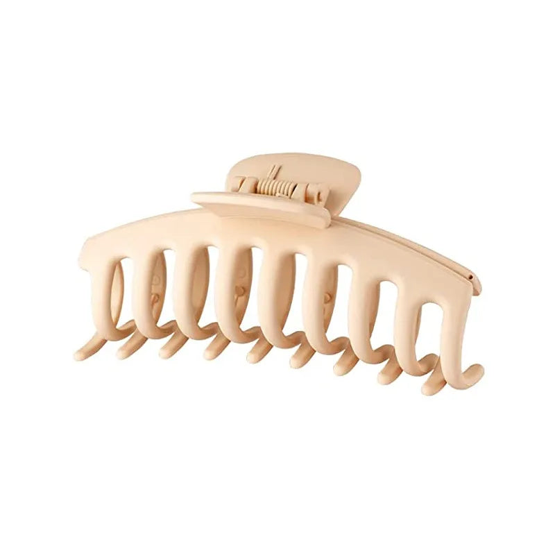 New Large Hair Claw for Women Girls Ponytail Hair Clips Coffee Beige Hairpin Crab Barrette Fashion Hair Accessories Ornaments