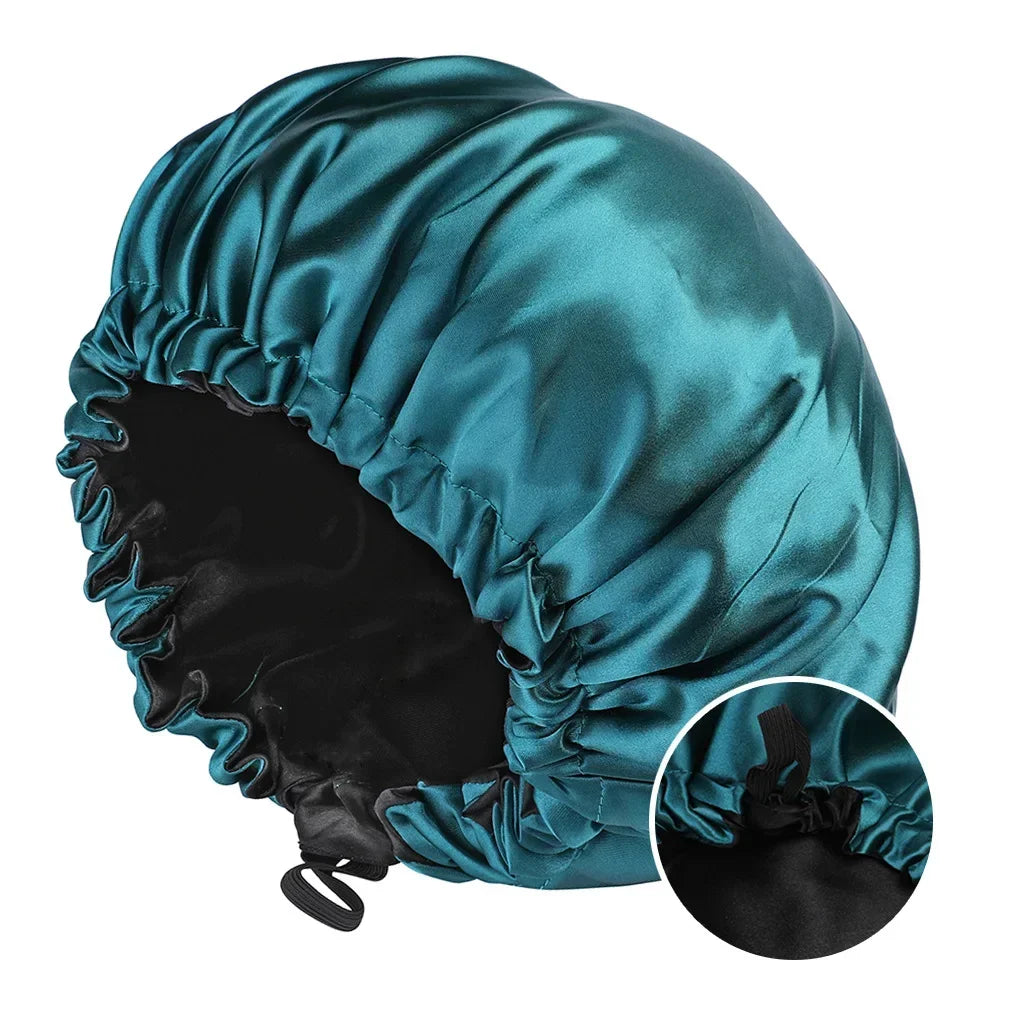 Bonnet Satin Double Couche – Protection Nuit Cheveux Naturels