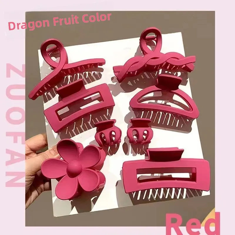 11-Piece Set Elegant Hair Claw Clips for Girls Versatile Hair Accessories Hairpins Hair Decorations Cross Pattern Popular Ele...