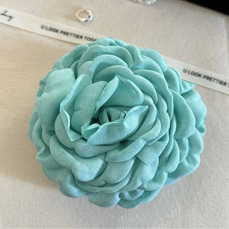 French Romantic Rose Flower Hair Clip Women Elegant Large Shark Clip Hair Claw Ponytail Barrettes Girl Hair Accessories Headwear