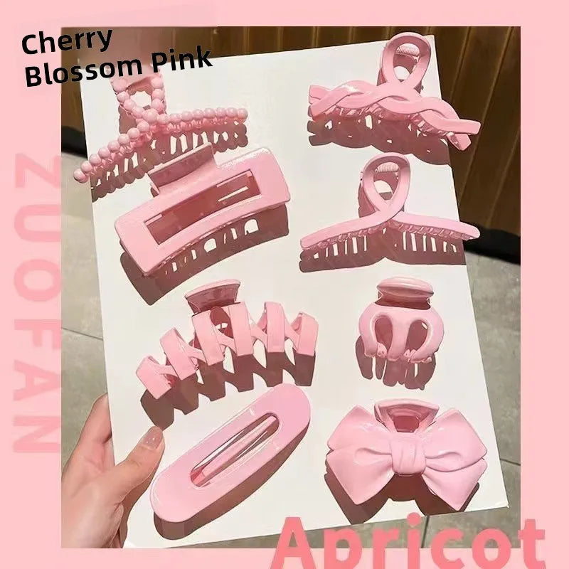 11-Piece Set Elegant Hair Claw Clips for Girls Versatile Hair Accessories Hairpins Hair Decorations Cross Pattern Popular Ele...