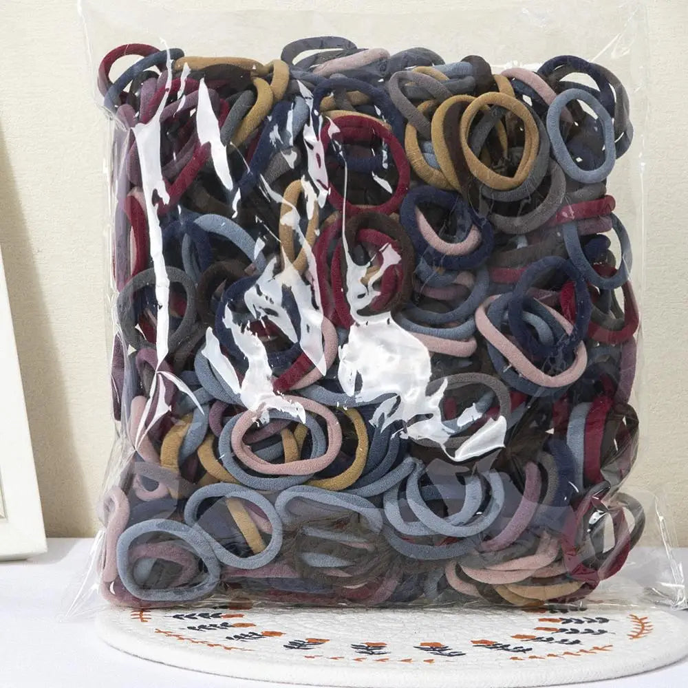 30-200pcs Hair Accessories for Women girl Basic Hair Bands Headband Hair Ropes Ties Ponytail Holder Simple and Fashionable Nylon