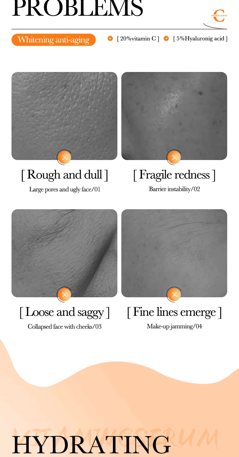 Sérum BIOAQUA Vitamine C hydrate et illumine la peau