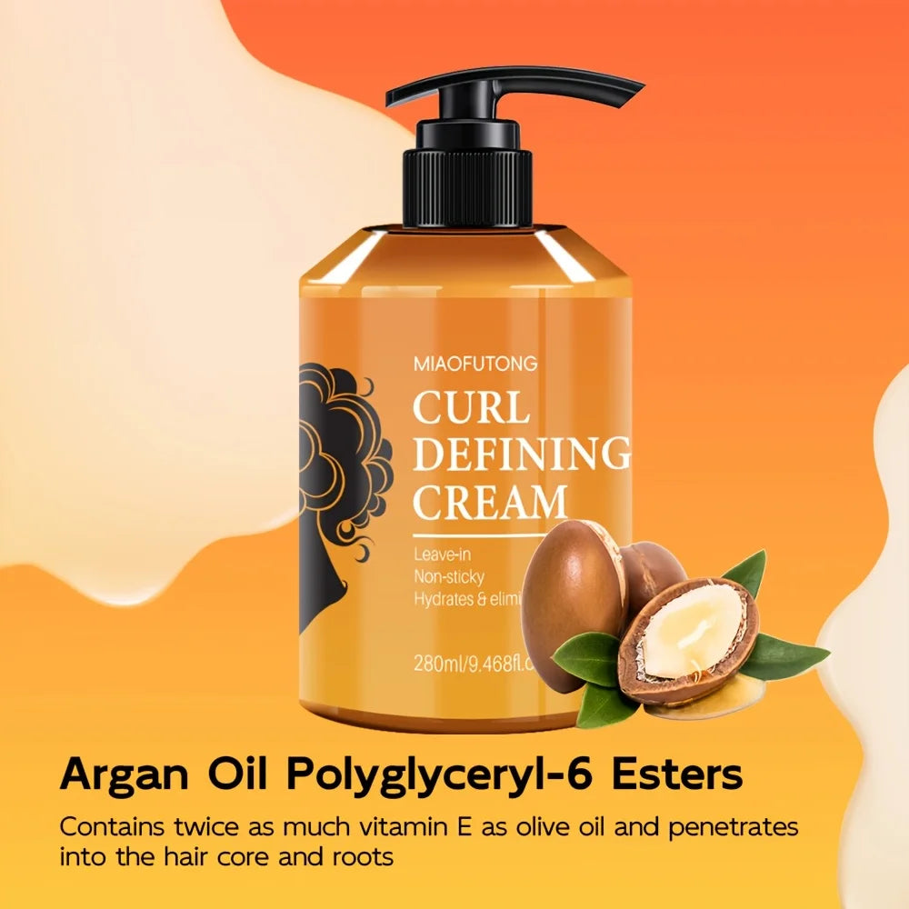Crème à l'Huile d'Argan – Définition Boucles, Brillance & Élasticité