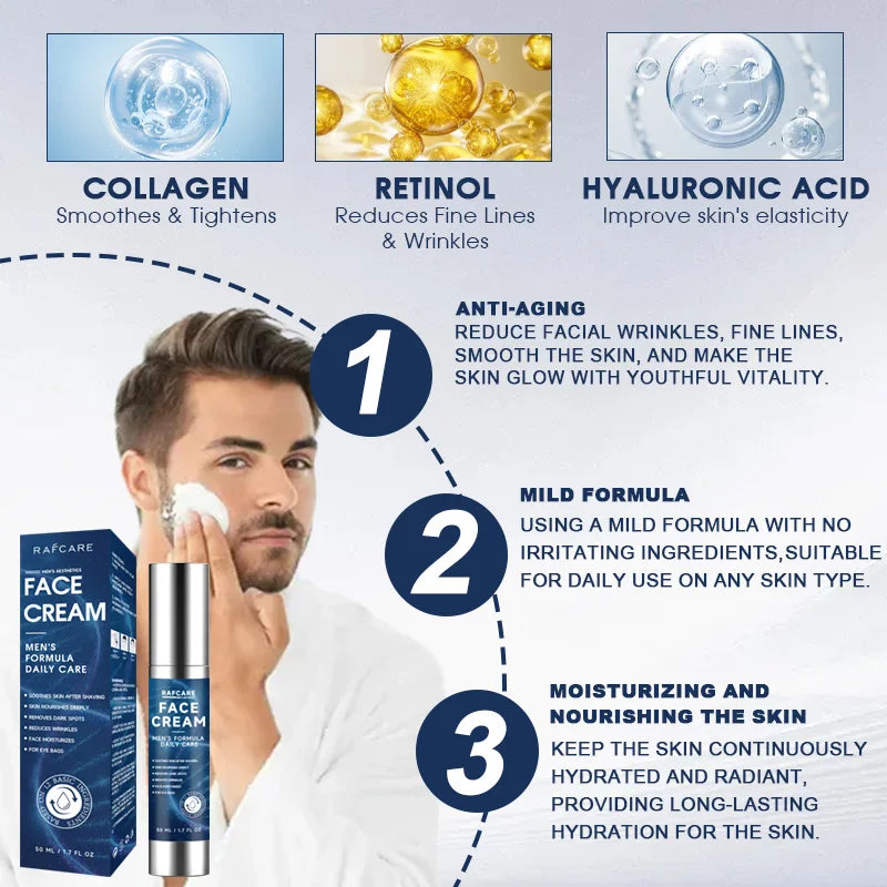 Soin Visage Homme : Crème Anti-Âge & Hydratation 24h
