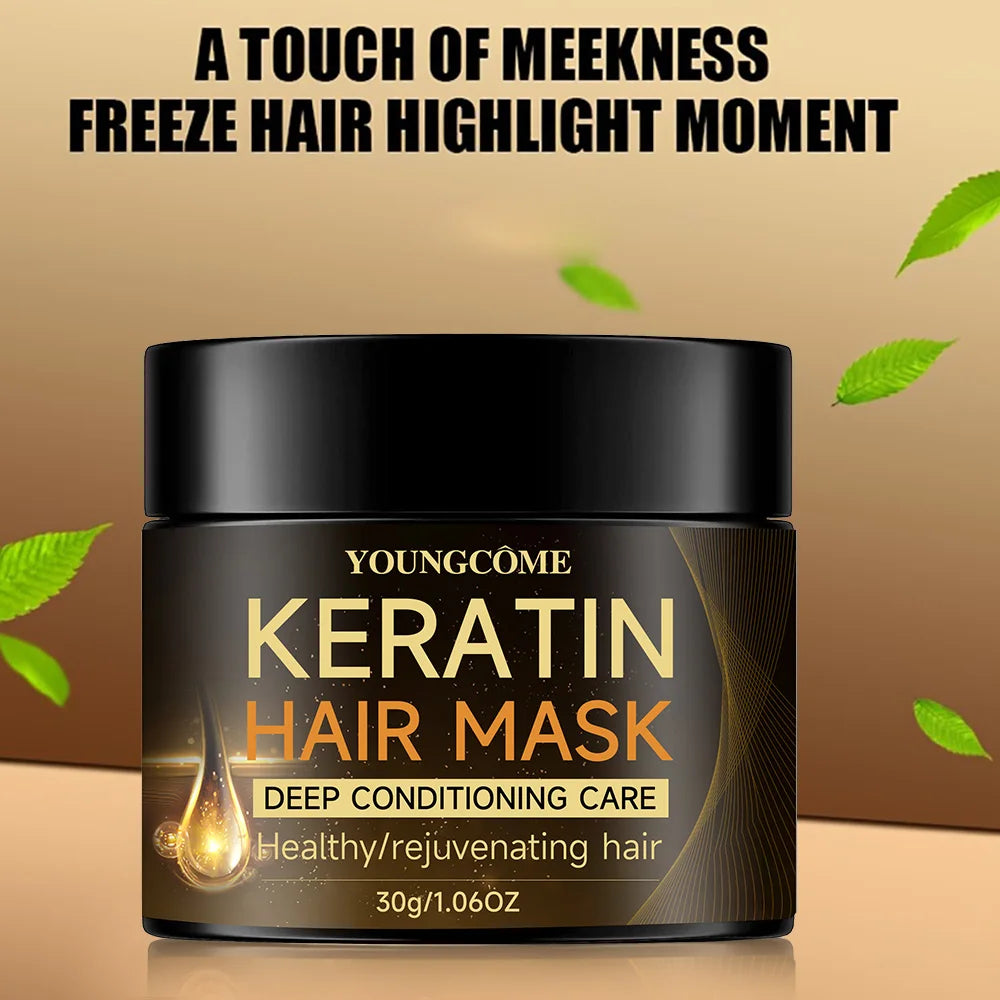 Masque Capillaire Kératine – Soin Anti-Frisottis Cheveux Abîmés