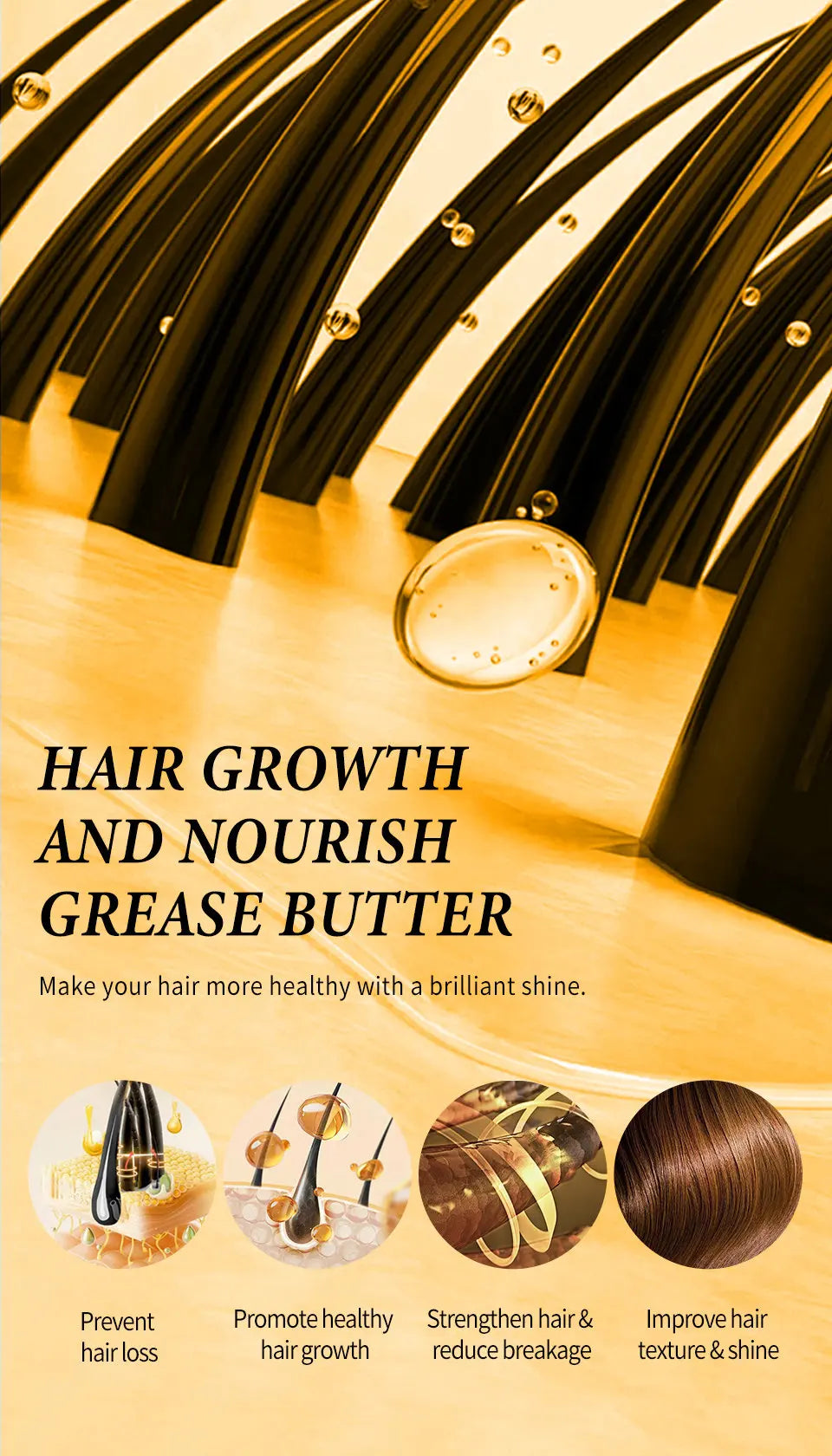 Huile Croissance Cheveux – Réduit la chute, renforce les cheveux.