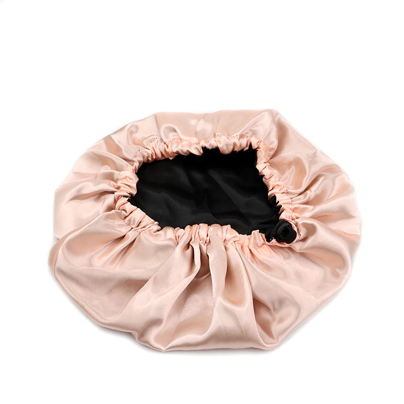 Bonnet Satin Double Couche – Protection Nuit Cheveux Naturels