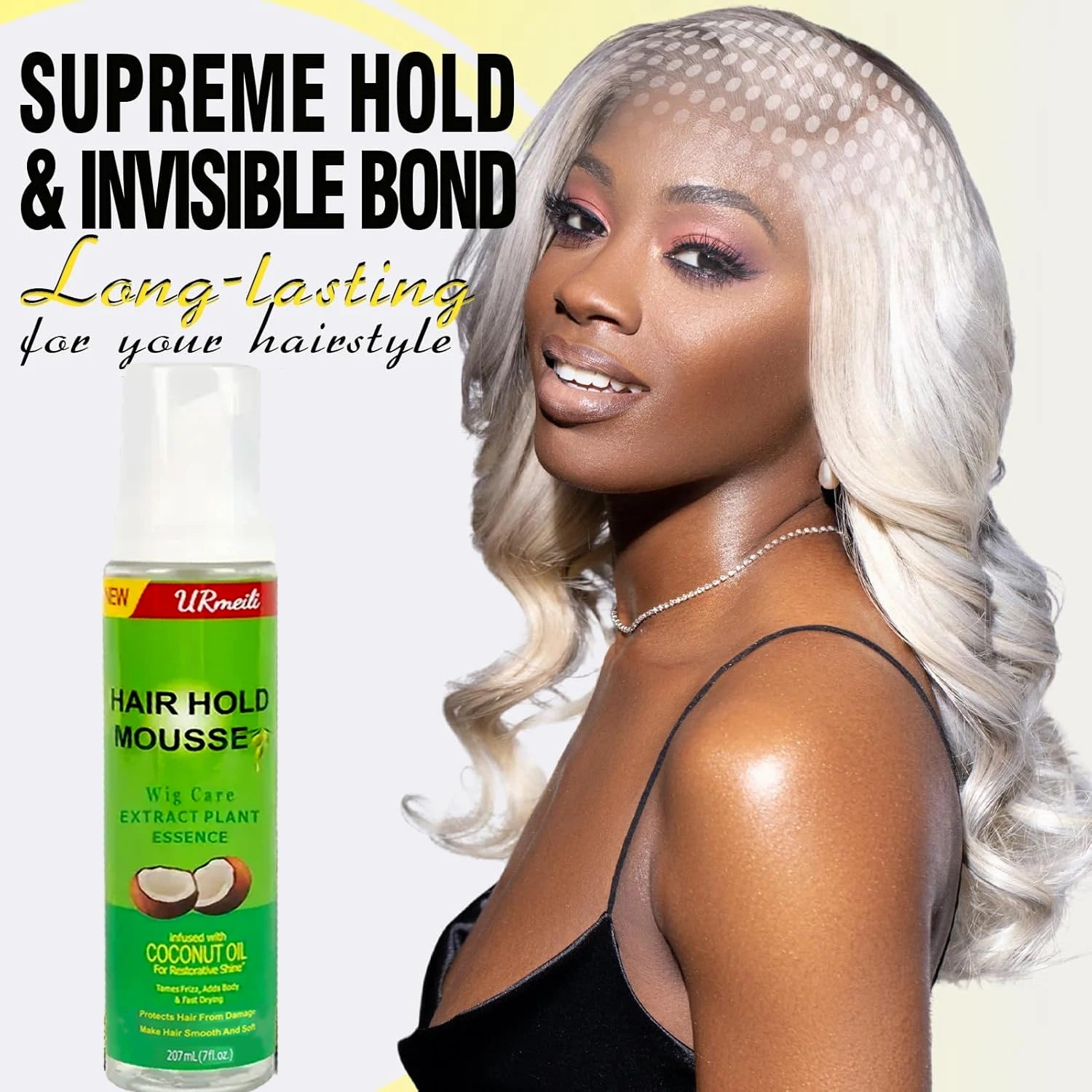 Mousse Lace contrôle les frisottis nourrit les cheveux