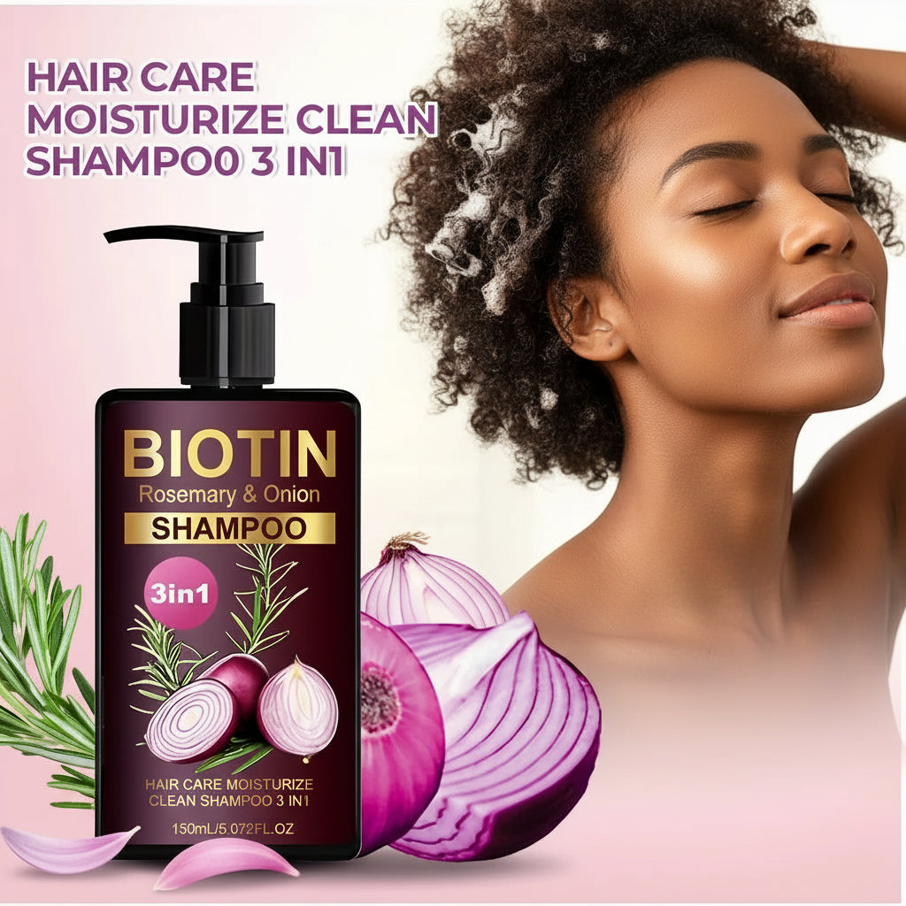 Shampoing Fortifiant 3-en-1 Biotine & Romarin