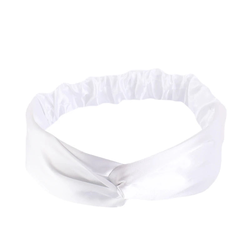 Silky Satin Twist Turban Headband For Women Washing Head Wrap Headwrap Makeup Sport Yoga Head Band Girls Hair Accessories