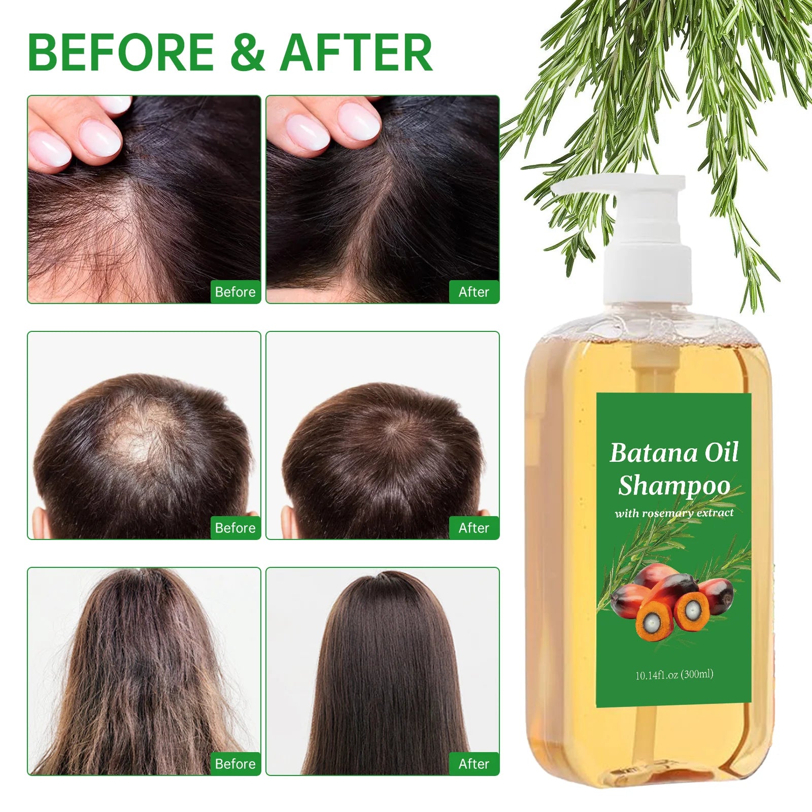 Shampoing Fortifiant Royal : Batana, Romarin & Anti-Frizz