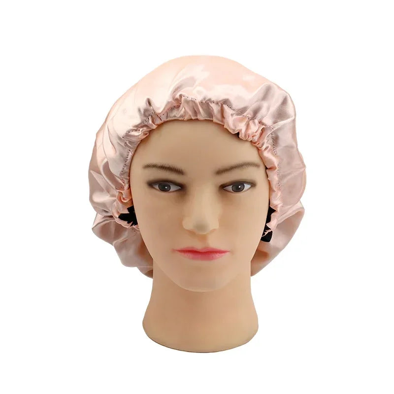 Bonnet Satin Double Couche – Protection Nuit Cheveux Naturels