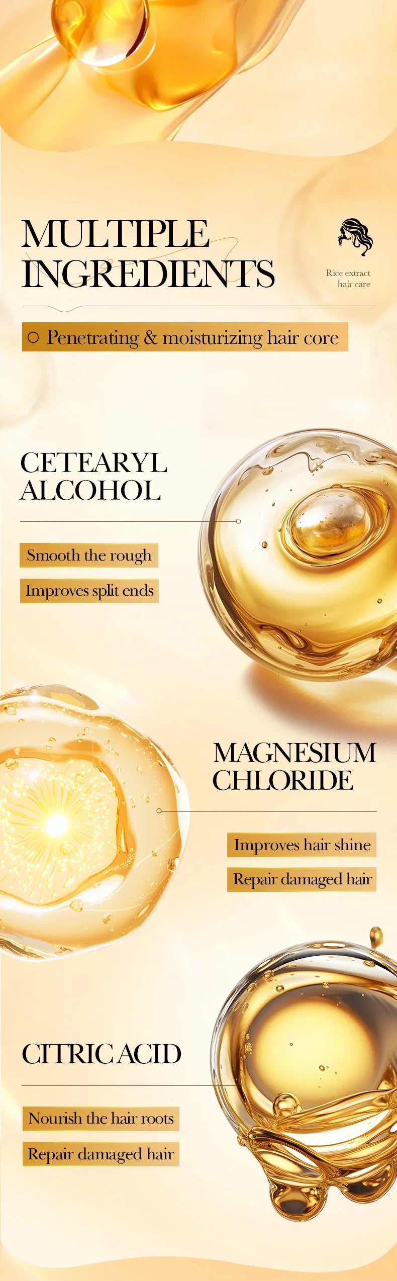 Masque Capillaire Kératine & Riz – Lissage, Brillance & Hydratation