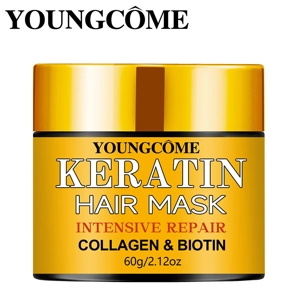 Masque Soin Intense – Biotine & Kératine pour Cheveux Secs & Abîmés