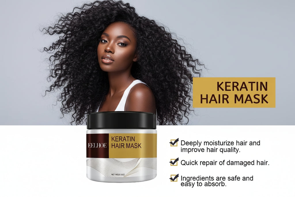Masque anti-casse Intense à la Kératine, huile d'argan, noix de coco