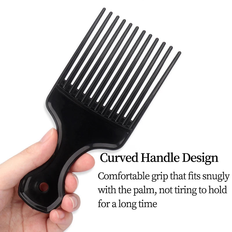 Afro Natural Curly Hair Comb Pick Hair Parting Comb African Braiding Comb Wide Teeth Retro Oil Head Styling Tool For Man Women