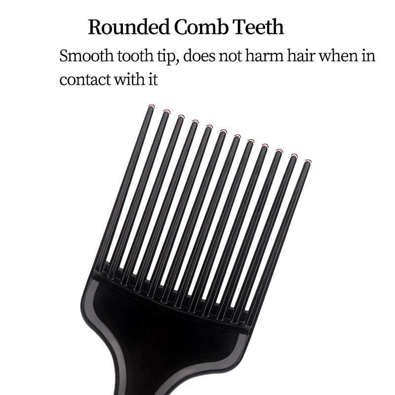 Afro Natural Curly Hair Comb Pick Hair Parting Comb African Braiding Comb Wide Teeth Retro Oil Head Styling Tool For Man Women