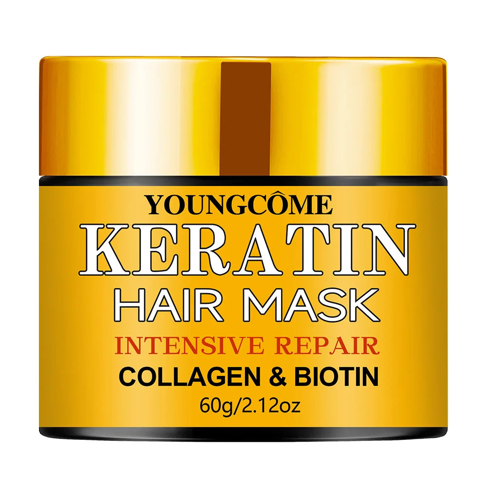 Masque Soin Intense – Biotine & Kératine pour Cheveux Secs & Abîmés