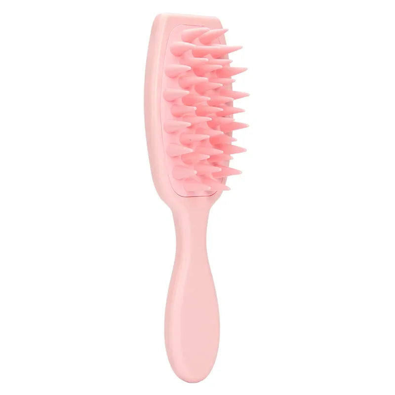 Silicone Shampoo Brush Scalp Massage Brush Hair Washing Comb Long Handle Head Massager Bath Exfoliating Body Scrubber Hair Care