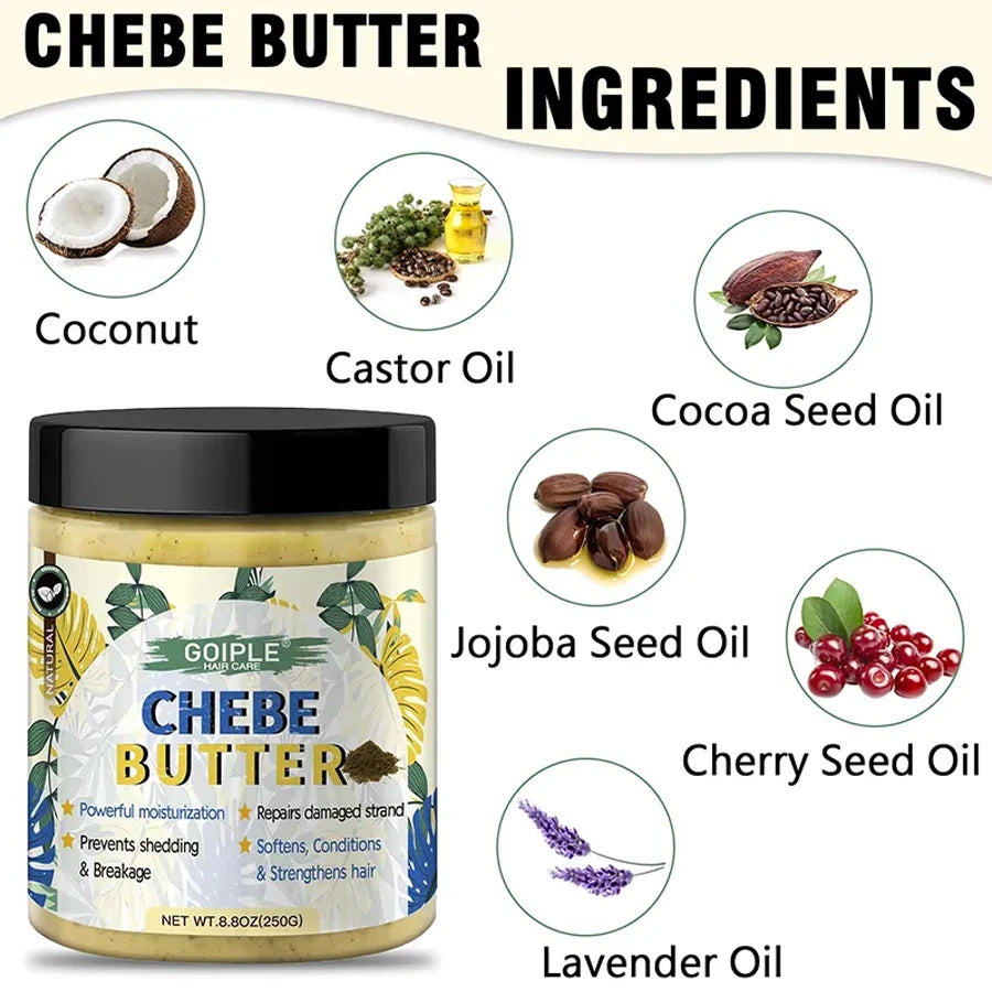 Beurre de Chebe nourrit répare les cheveux prévient la casse favorise