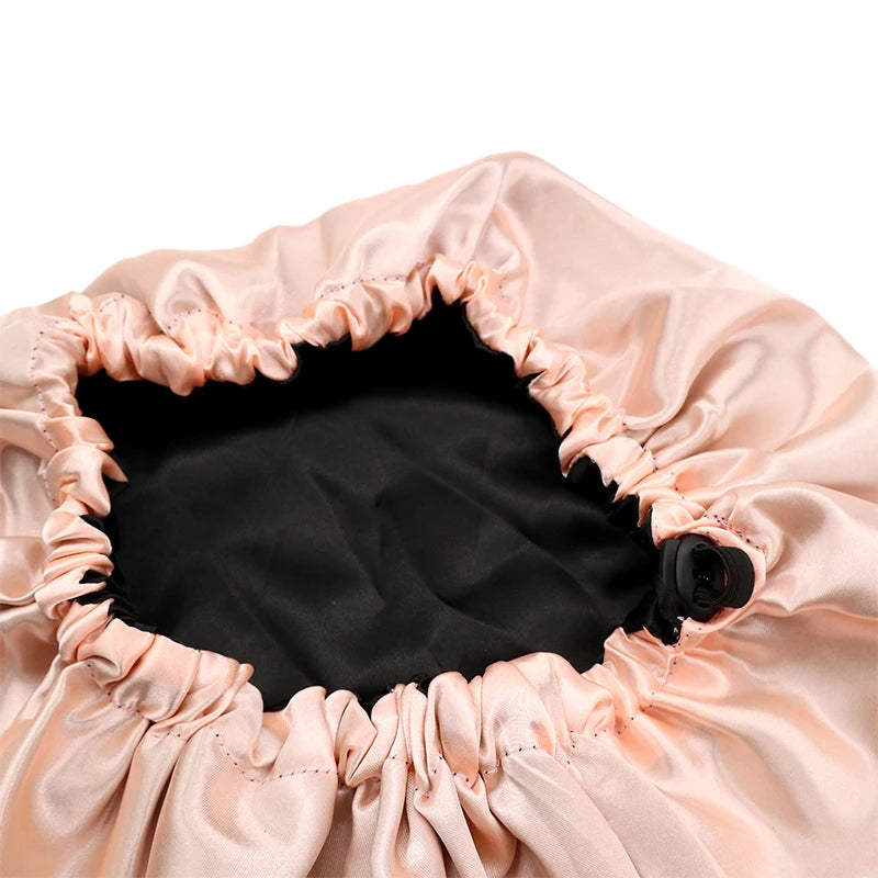 Bonnet Satin Double Couche – Protection Nuit Cheveux Naturels