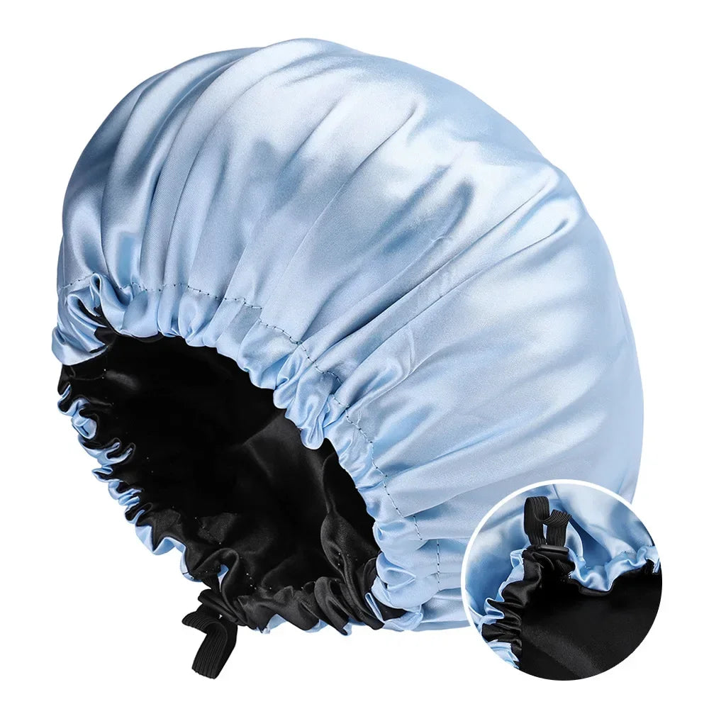 Bonnet Satin Double Couche – Protection Nuit Cheveux Naturels