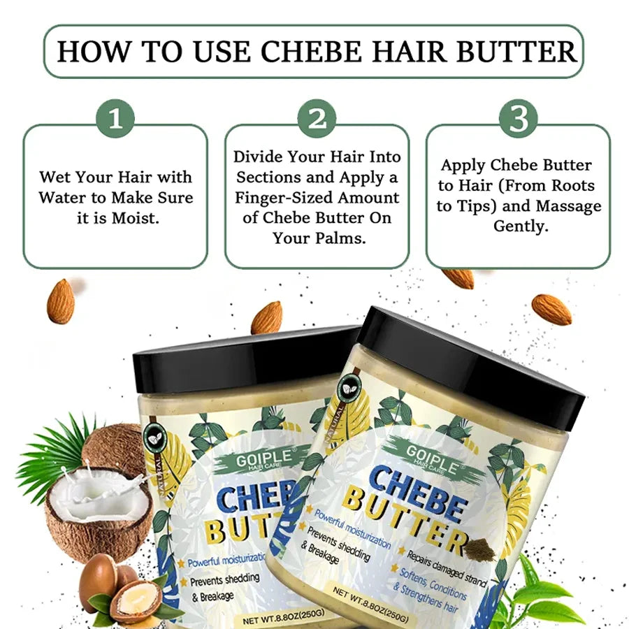 Beurre de Chebe nourrit répare les cheveux prévient la casse favorise