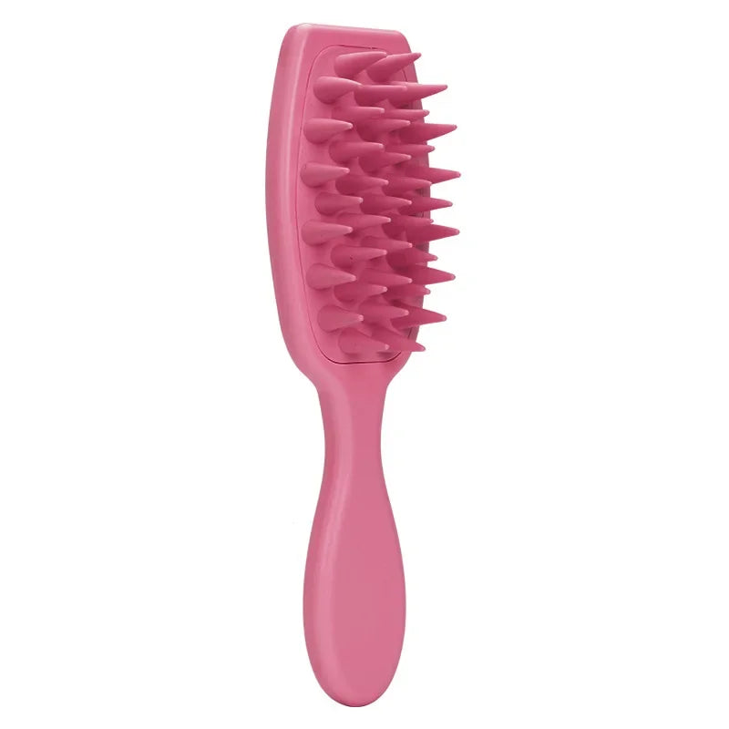 Silicone Shampoo Brush Scalp Massage Brush Hair Washing Comb Long Handle Head Massager Bath Exfoliating Body Scrubber Hair Care