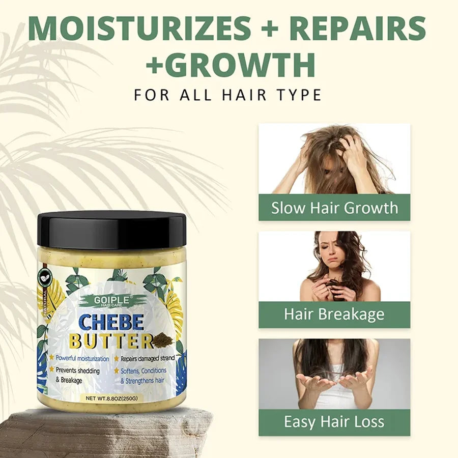 Beurre de Chebe nourrit répare les cheveux prévient la casse favorise