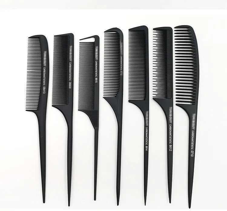 Professional Hair Tail Combs Stainless Steel Salon Cut Styling Comb Spiked Hair Care Styling Tools Barber Accessories Fine Teeth