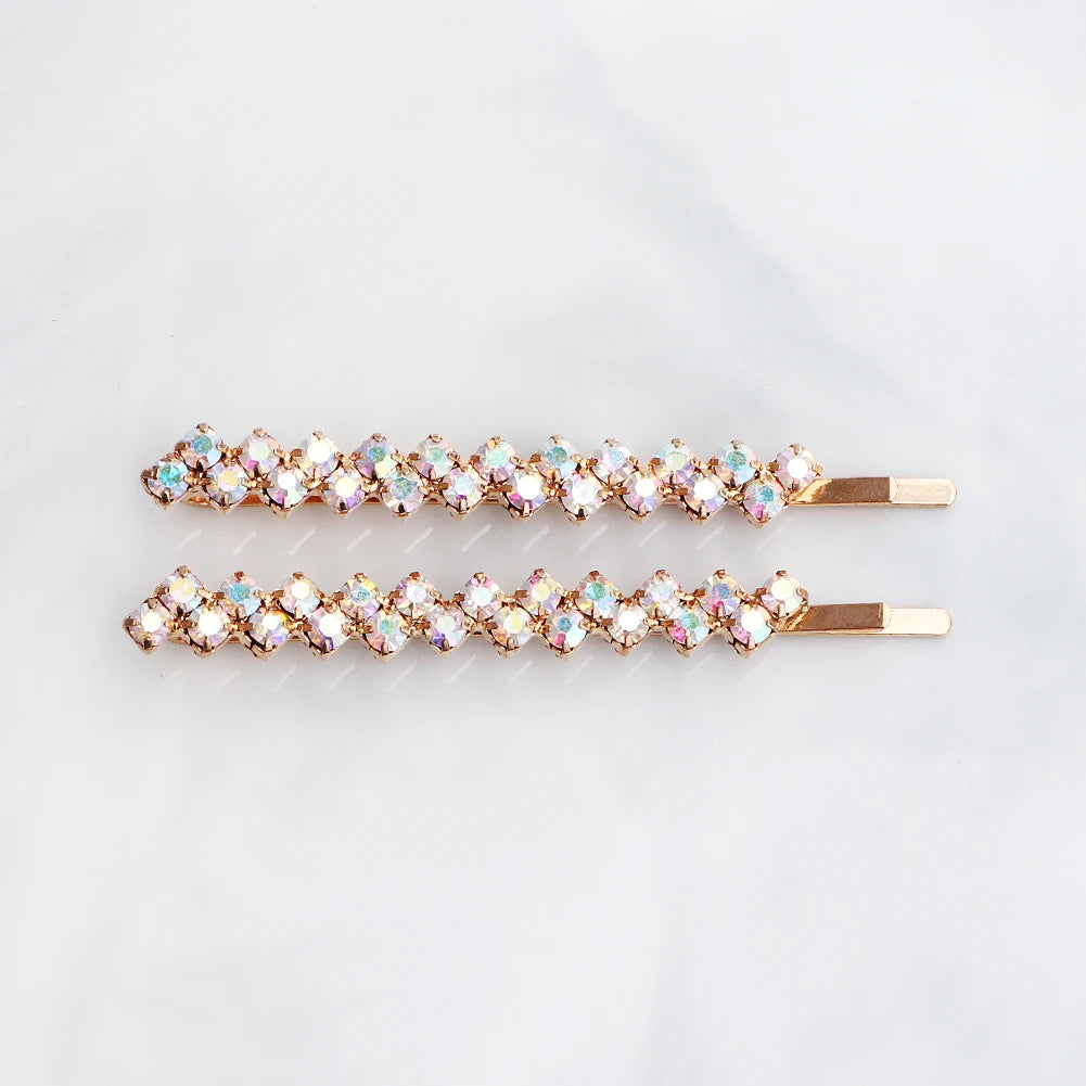 8PK One Clip Rhinestone Hair Clip Set Fashion Bangs Hair Clips Barrettes For Women Girls Hairpins Headdress Jewelry As Gifts